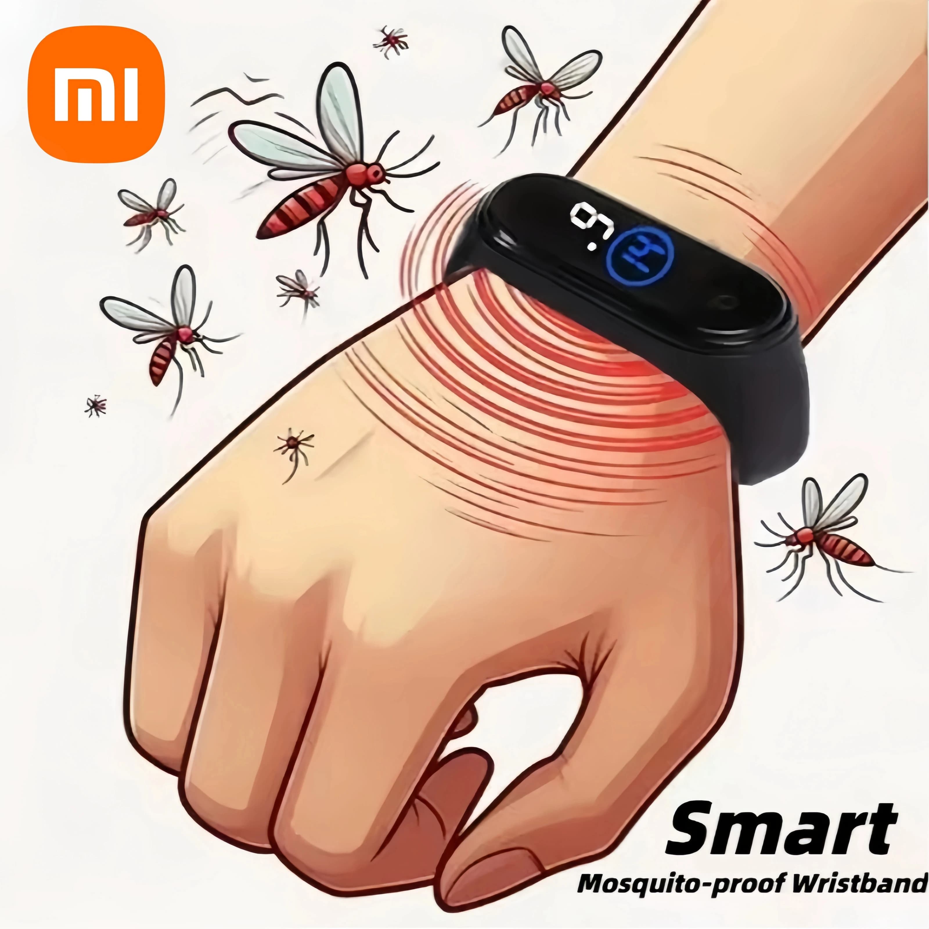 Xiaomi Unisex Wristband - Ultrasoniczna Obrona Przed Komarami, 2 Baterie 🦟